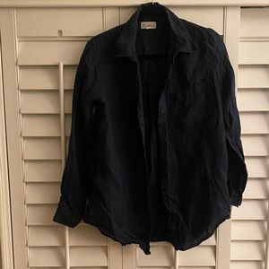 GAP 100% linen boyfriend button down shirt